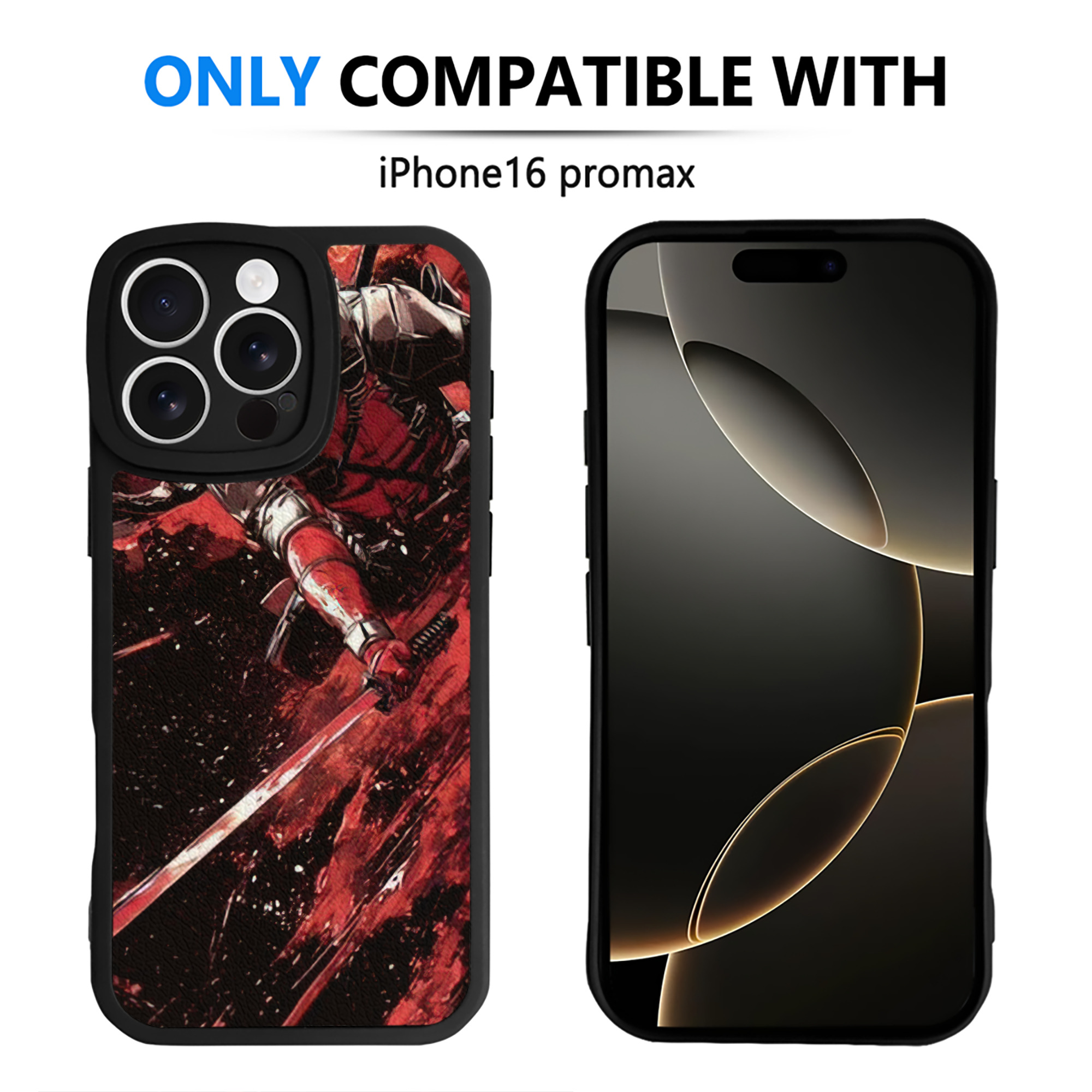 （画像用） Deadpool デッドプール 【iPhone 16シリーズ対応】シリコンスマホケース（レザー調） 材質：シリコン